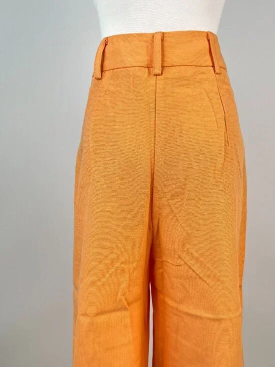 NWOT FARM Rio Peach Wide-leg Pants Orange Size XXS/ W25 Women's - Picture 8 of 12